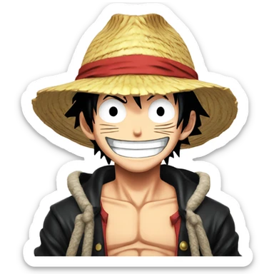 luffy de one piece qui dis chute sticker
