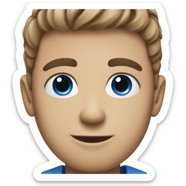 blue-eyed male portrait sticker