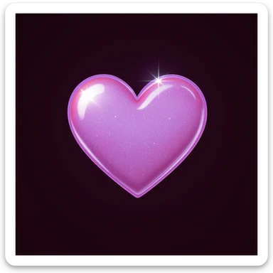 cute and shiny heart emoji, no background sticker