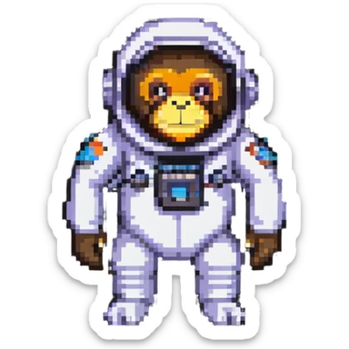 ape in a spacesuit sticker