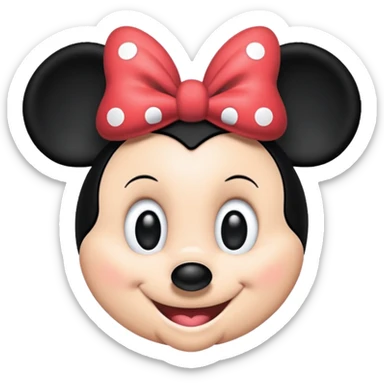 minnie mouse outline sticker