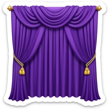 purple curtain sticker