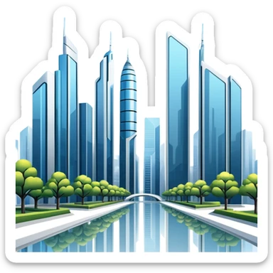 futuristic neighborhood sticker