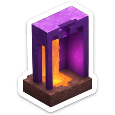 minecraft nether portal sticker