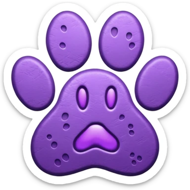 purple-cat-pawprint sticker