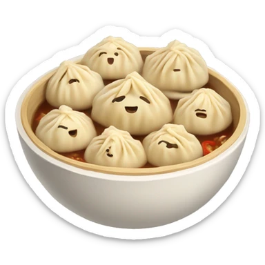 Soup dumplings in bowl sticker