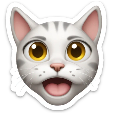 crying cat that's a little drunk sticker