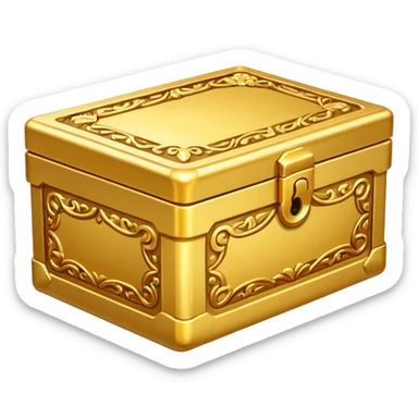 open Gold box frontview sticker