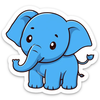 blue elephant sticker