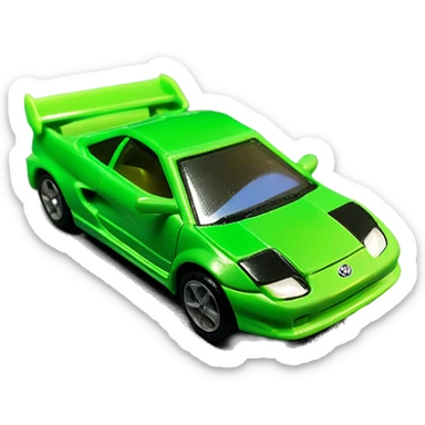 Hot Wheels 2004 Mainline First Editions Tooned Toyota MR2 Green rc car sticker