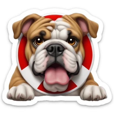 english bulldog no entry sticker