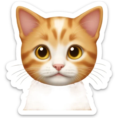 Cute little ginger kitten sticker