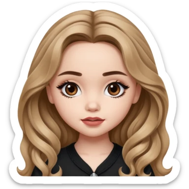 pretty bratz baddie, sabrina carpenter, long wavy hair sticker