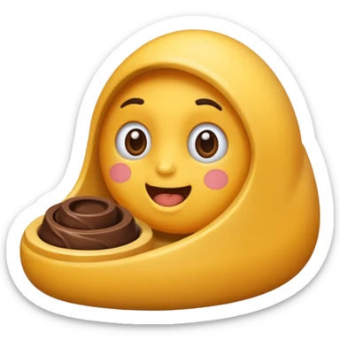 Une personne entraîne de faire caca sticker