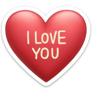 A heart that says i love you in it  sticker