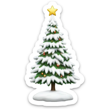 White Christmas tree sticker