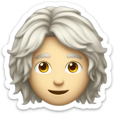 Long haired white boy playing video games sticker