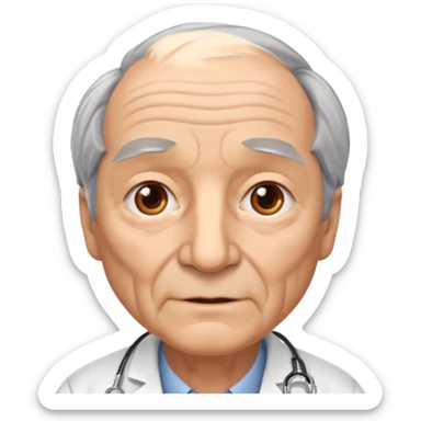 old doctor no stethoscope sticker