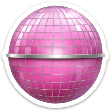 discoball with light pink box sticker