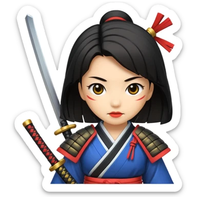 samurai girl sticker