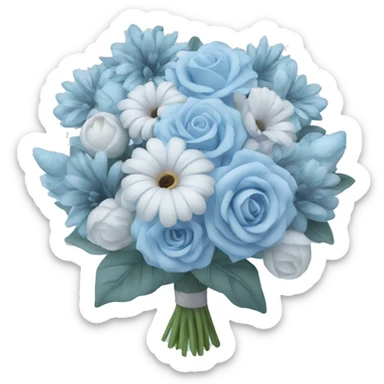 Pastel blue bouquet  sticker