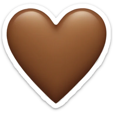 brown heart sticker