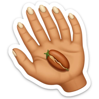 Hand Flicking a bean sticker