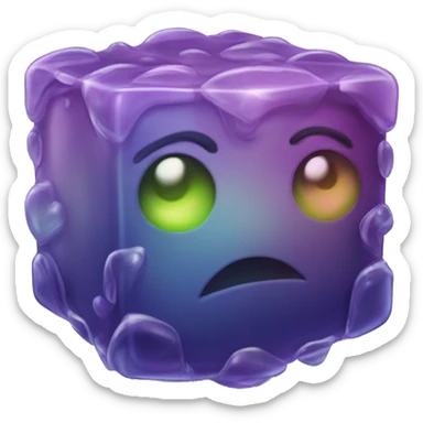 remixed gelatinous cube sticker