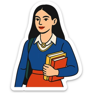 college girl with black hair, white skin, wearing a Cartier necklace, old money luxury vibe sticker