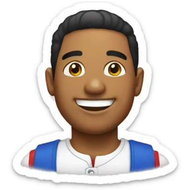 happy dominican guy sticker