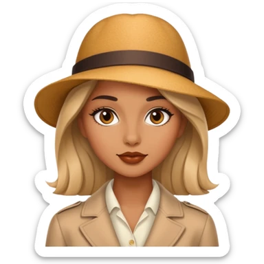 elegant fashionable girl like from paris sticker