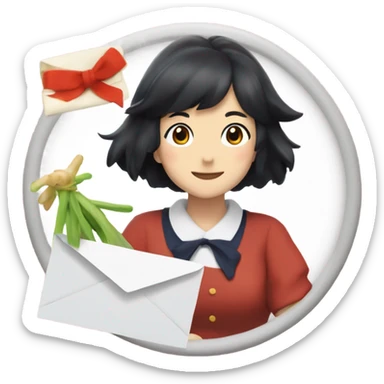 letter from “kiki delivery service” miss witcg sticker