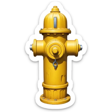 yellow fire hydrant sticker