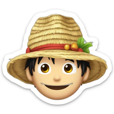 Luffy avec un chapeau de paille sticker