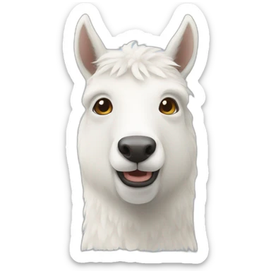 White alpaga en entier sticker