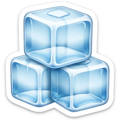 three stacked ice cubes sticker