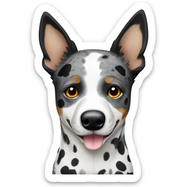 Black and white spotted Australian cattle dog full body sticker