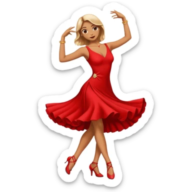 tango dancing woman emoji profile photo sticker