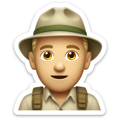 timid White South African safari guide sticker