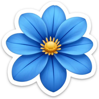 blue flower sticker