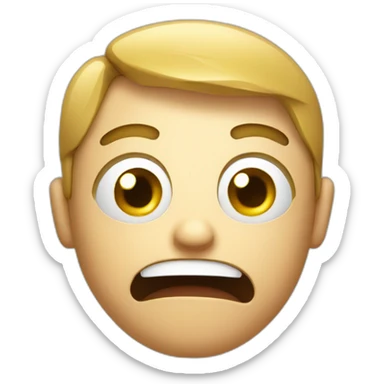 Android cartoon having eyes and surprised sticker