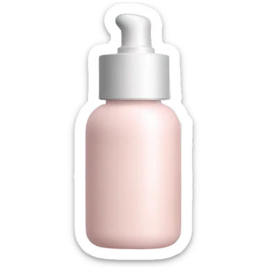 A delicate, baby pink skincare bottle with a smooth, rounded shape, exuding a soft and soothing vibe. The bottle has a creamy pastel pink finish, almost pearly, with minimalistic white or silver accents sticker