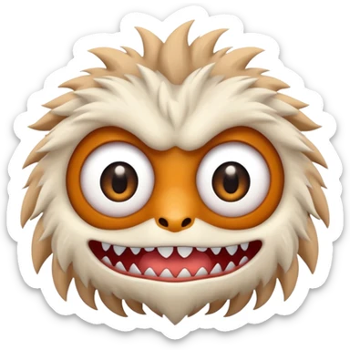 white monster sticker