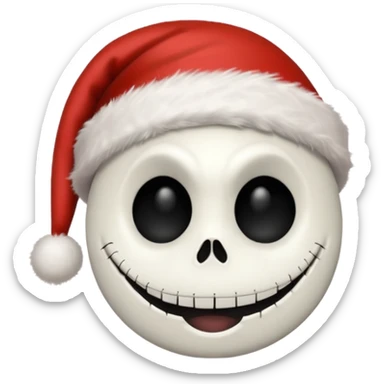 jack skellington santa hat sticker