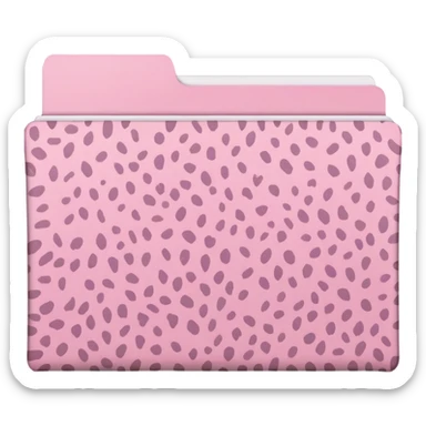 Light pink leopard print file folder sticker