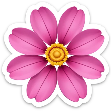 pink 2d flower sticker