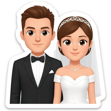 Wedding couple sticker