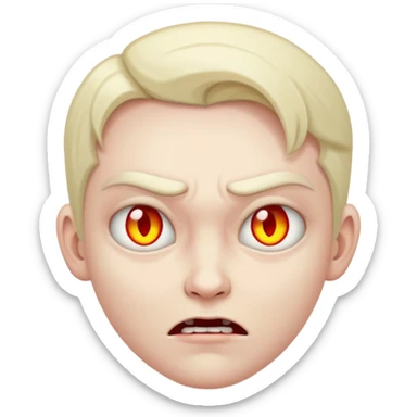 Evil expression sticker