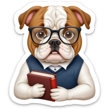 bulldog ingles bookseller sticker