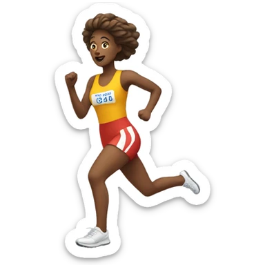 woman sprinting emoji sticker